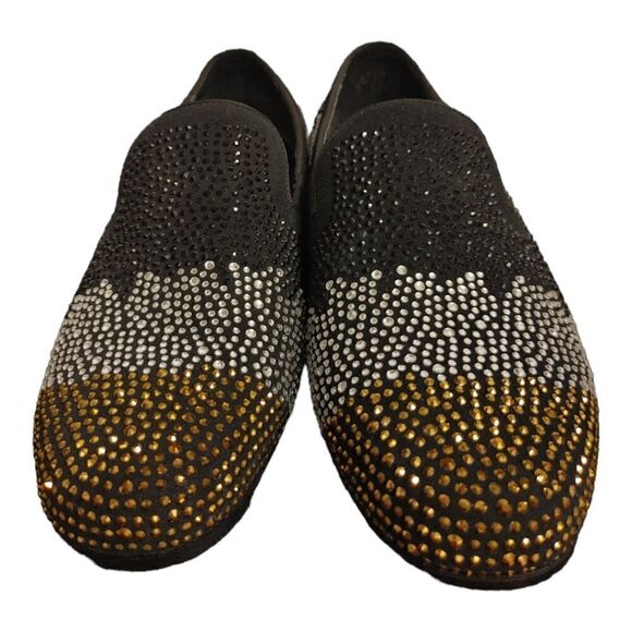 MEN'S ASHER GREEN METALLIC CRYSTAL SLIP ON 10D - Picture 1 of 7